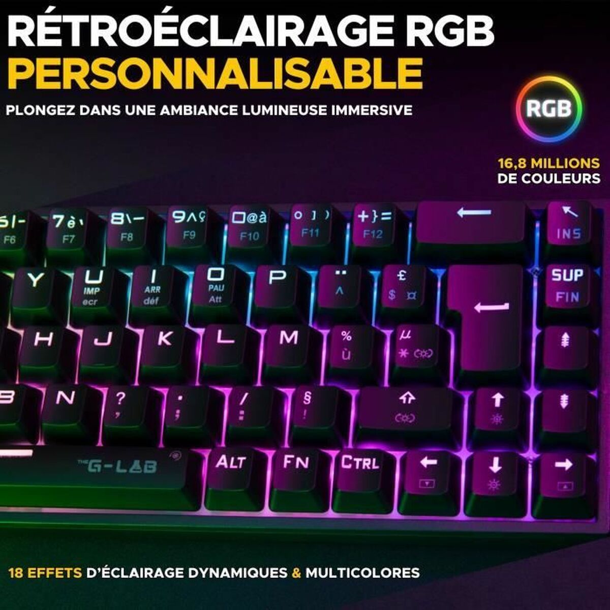 Klaviatuur The G-Lab KEYZ TITAN Valge